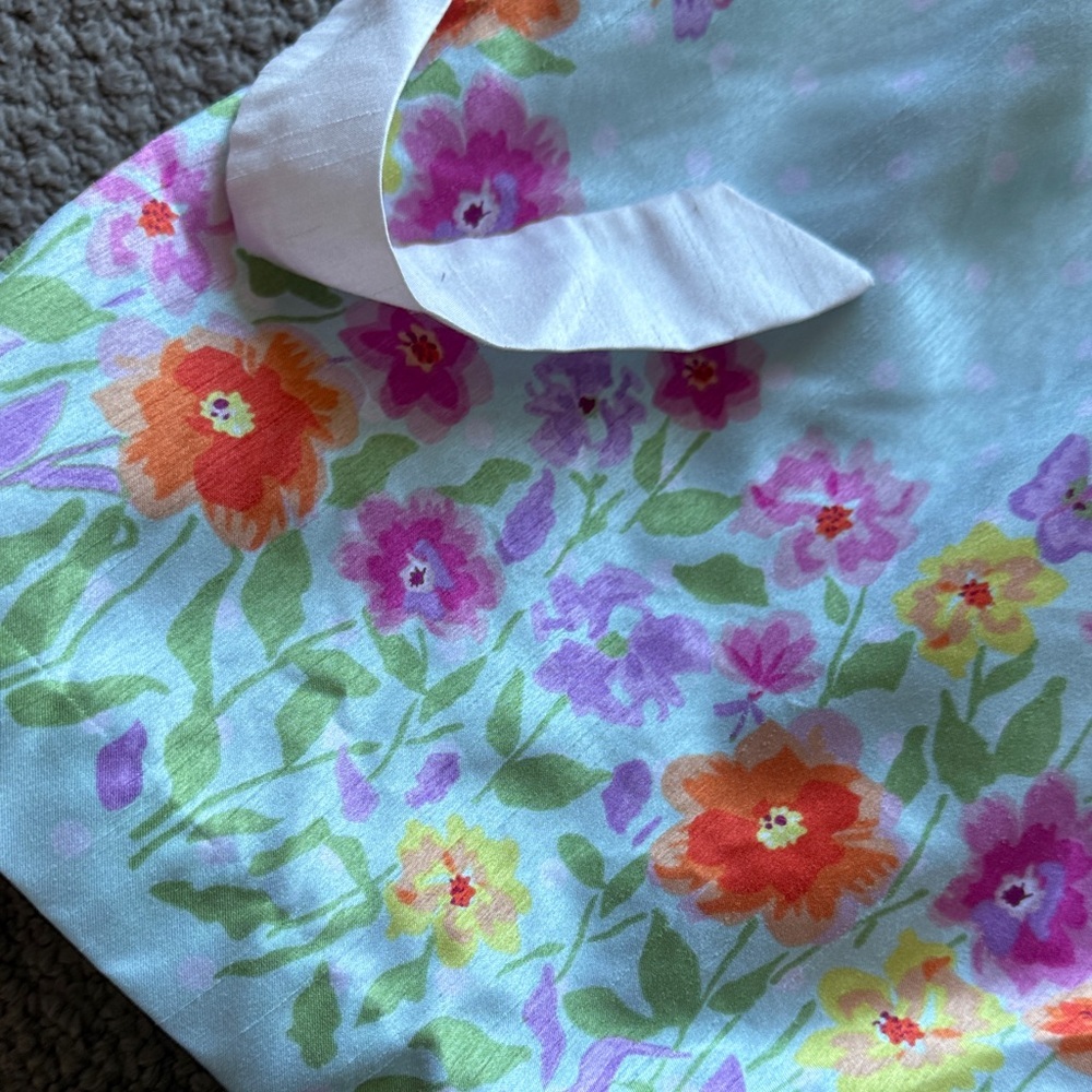 Nannette Mint Green Floral Party Dress with Pink Flower Accent - Picture 4 of 5